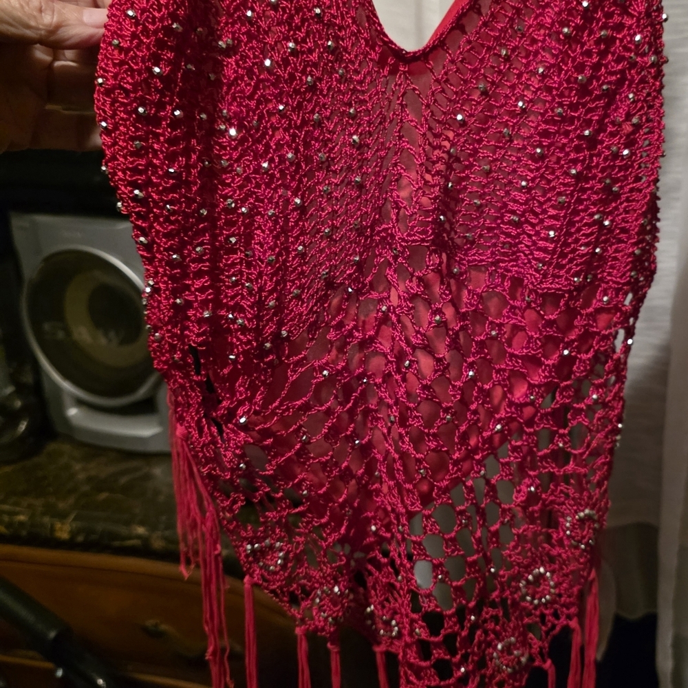 ♥️NEW Halter Tie Top Sparkles, Fringe - Picture 12 of 12